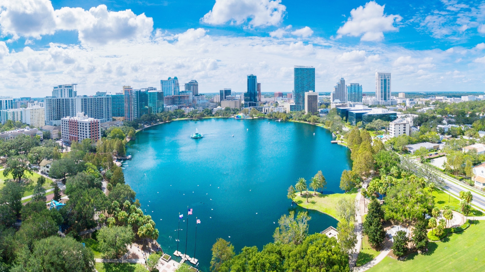 Aerial Image of Lake Eola - Fun Facts of Orlando