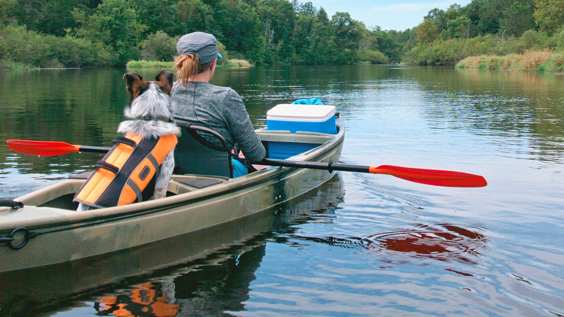 Kayak with Dog at Shingle Creek in Orlando