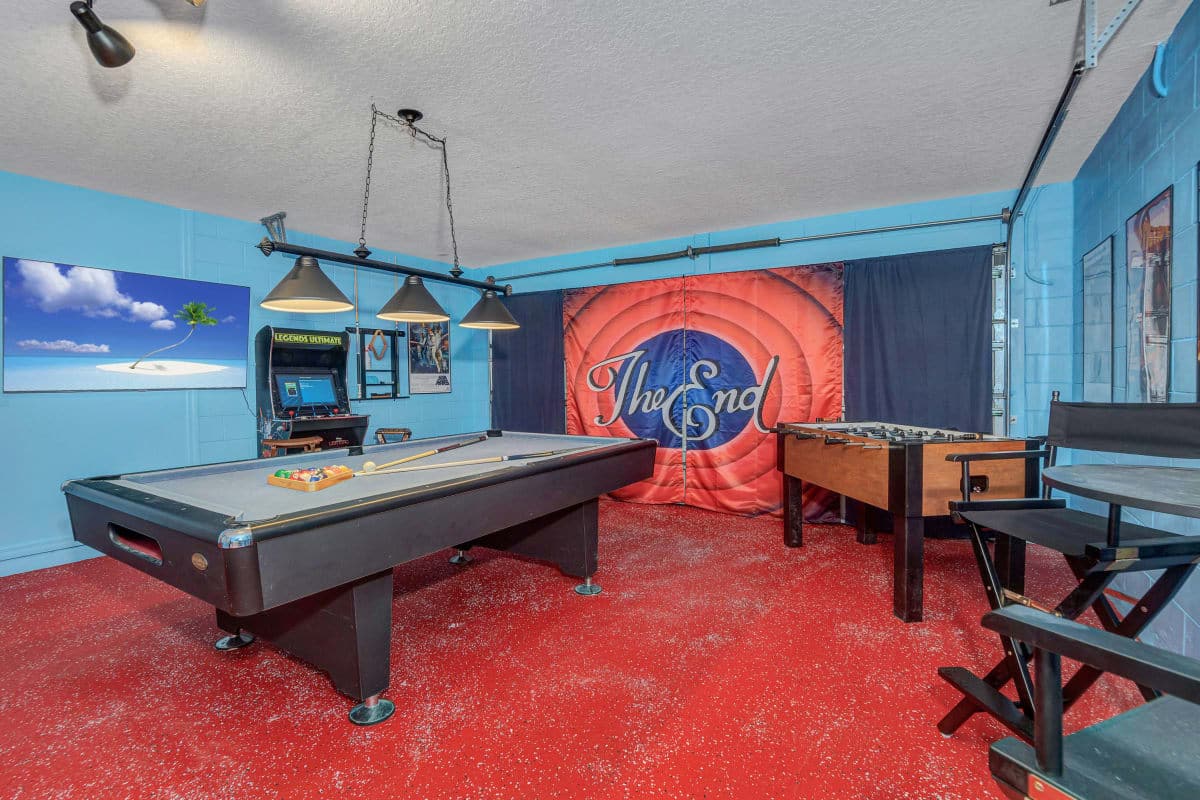 Vacation Rental Themed Game Room