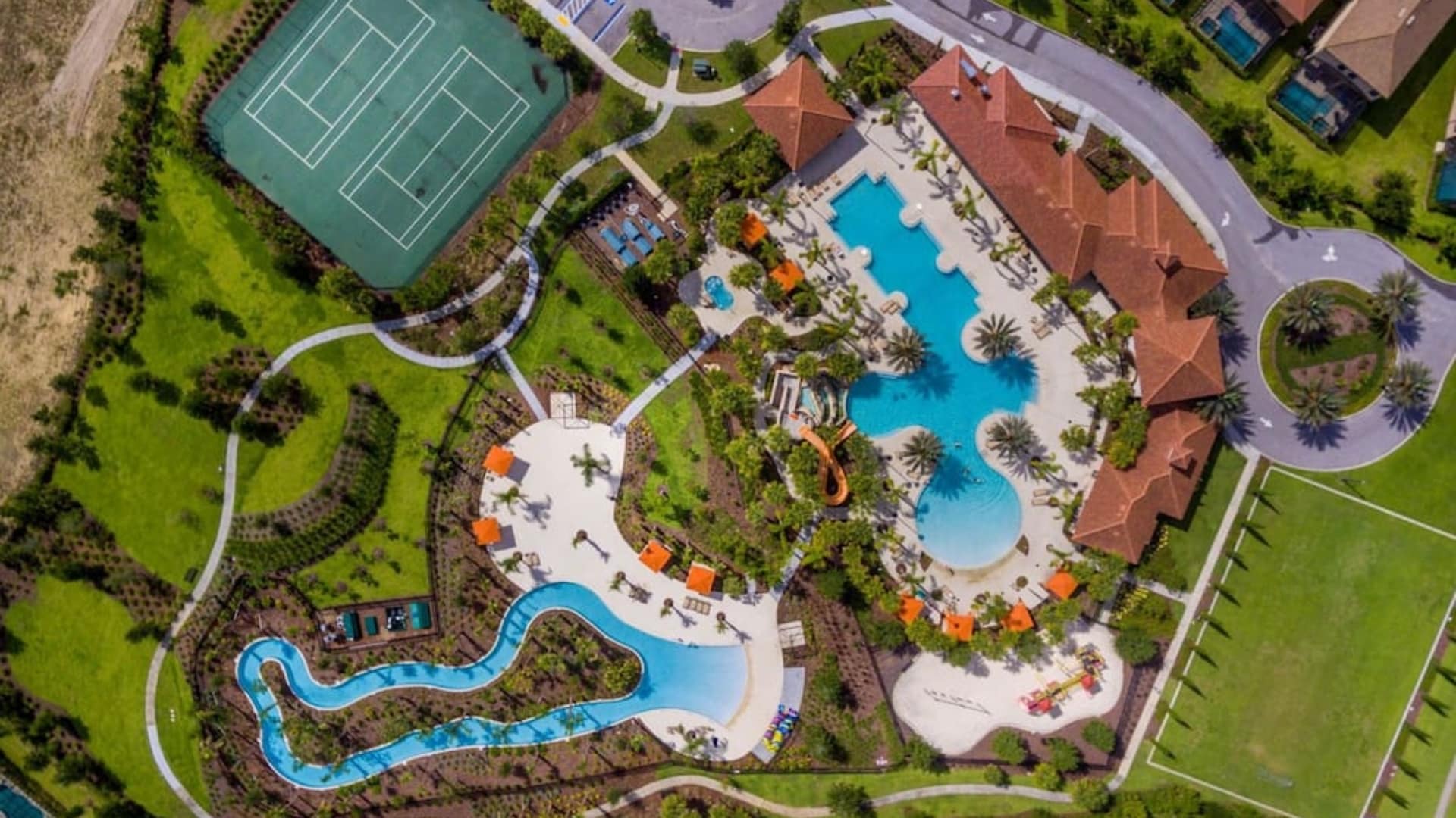 Solterra Resort Lazy River from Above