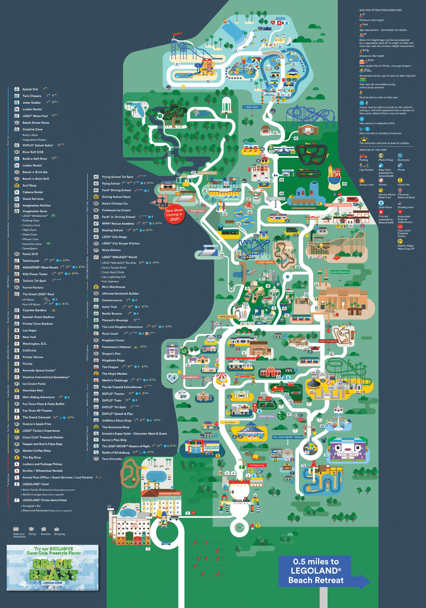 Map of Legoland Florida
