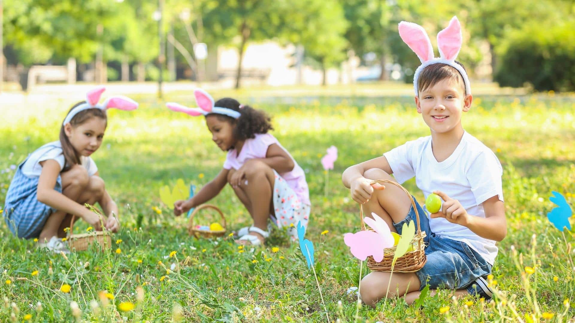 Easter egg hunt at the park
