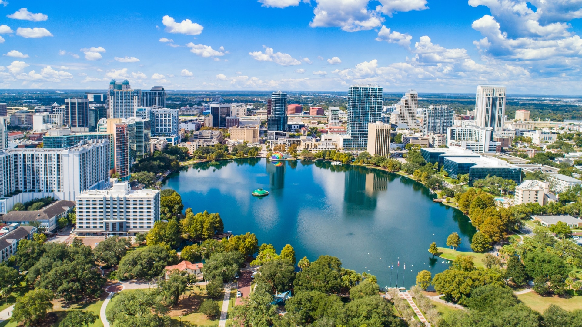 Downtown Orlando Florida - Lake Eola near Dr Phillips Center