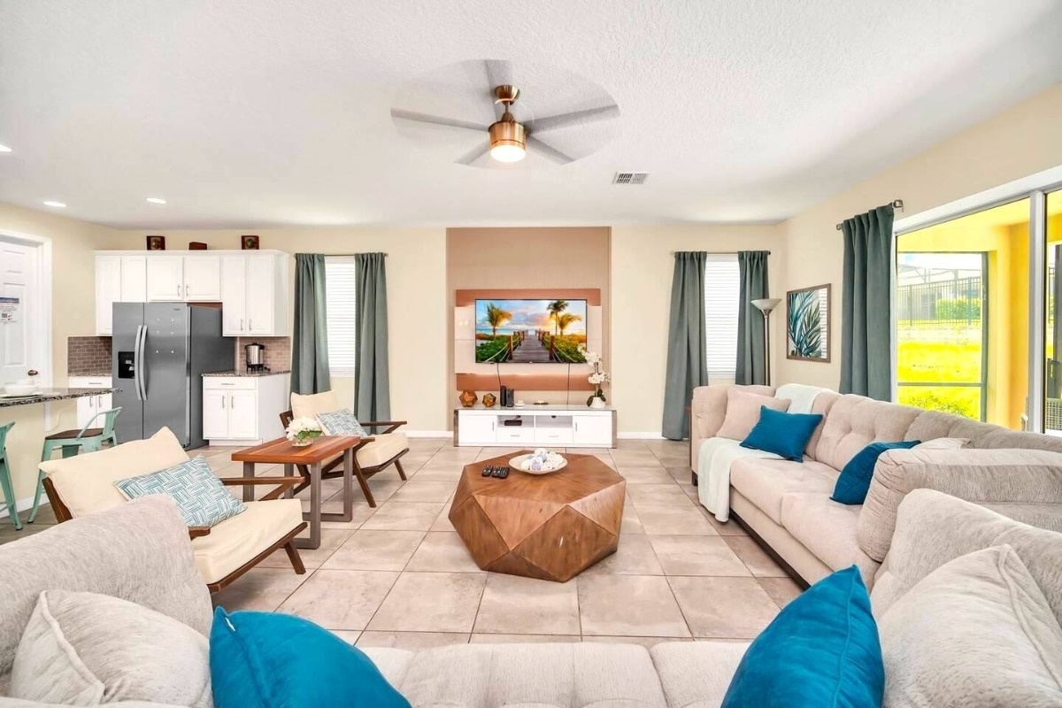 9 Bedroom Orlando Vacation Home - Living Room