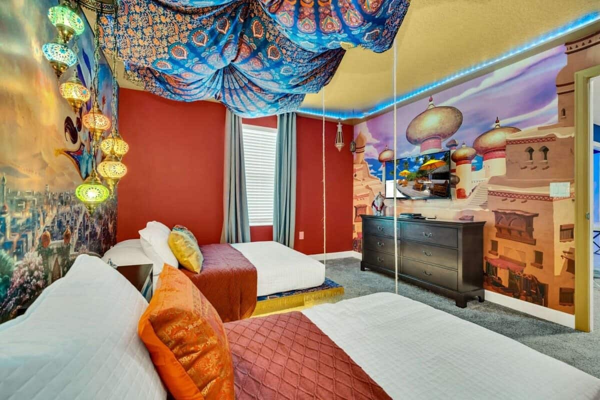 Disney Themed Vacation Rental in Orlando - Aladdin Bedroom